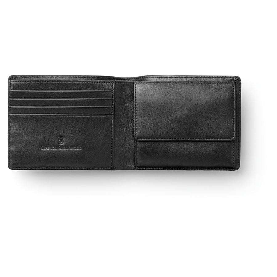 Graf-von-Faber-Castell - Wallet with flap, black smooth