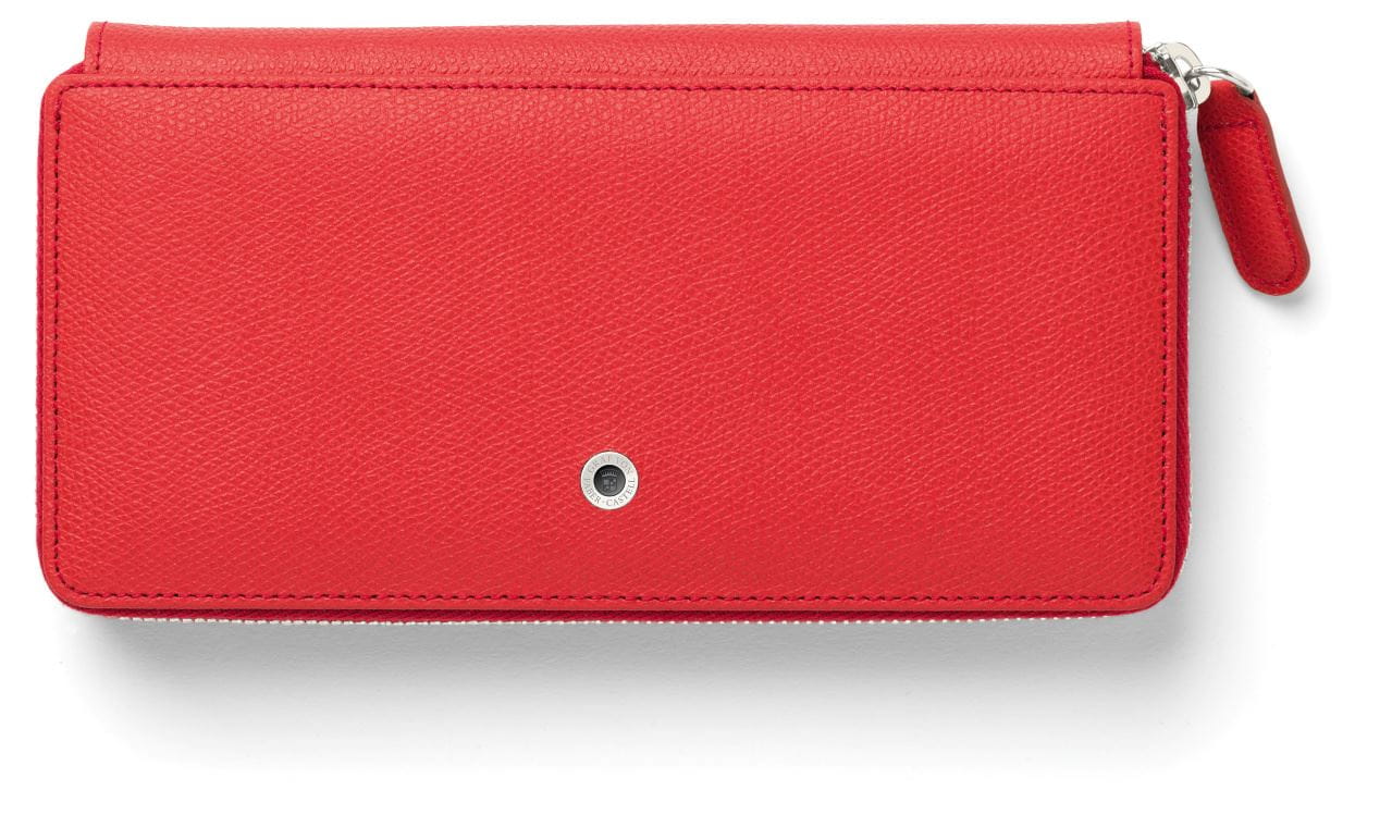 Graf-von-Faber-Castell - Ladies purse Epsom with zipper, India Red