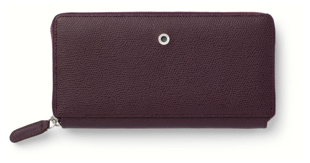 Graf-von-Faber-Castell - Ladies purse Epsom with zipper, Violet Blue