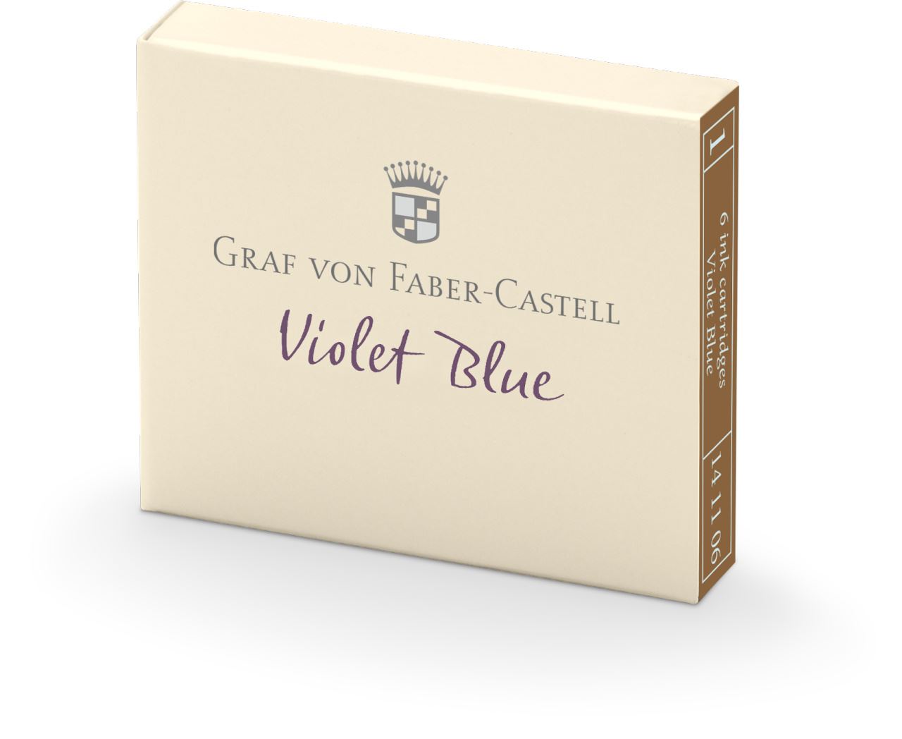 Graf-von-Faber-Castell - 6 ink cartridges, Violet Blue